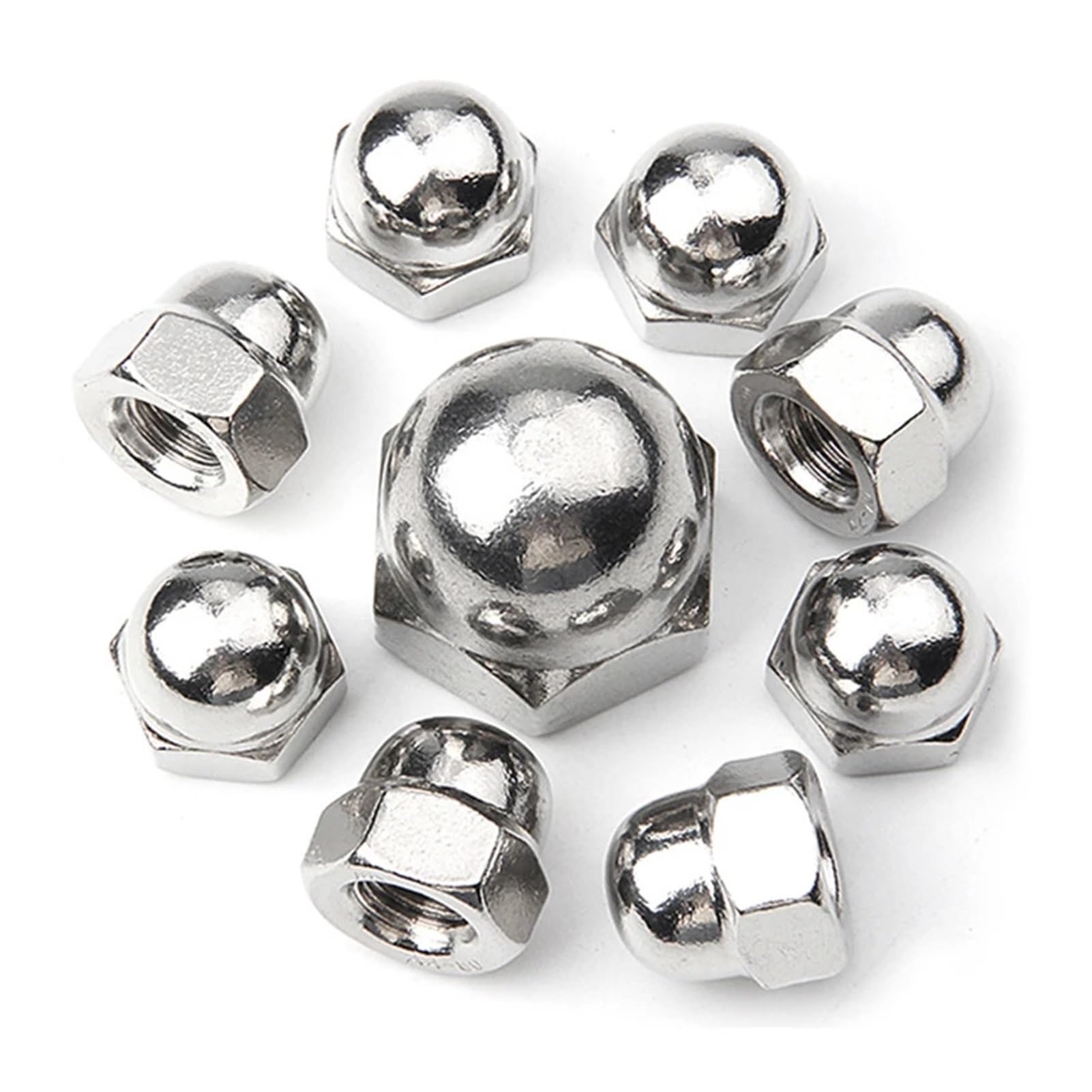Nakrętki kopułkowe Nakrętki żołędziowe metryczne wielokolorowe M3-M36 opakowanie 50 szt(Brass,M24 (1Pcs))