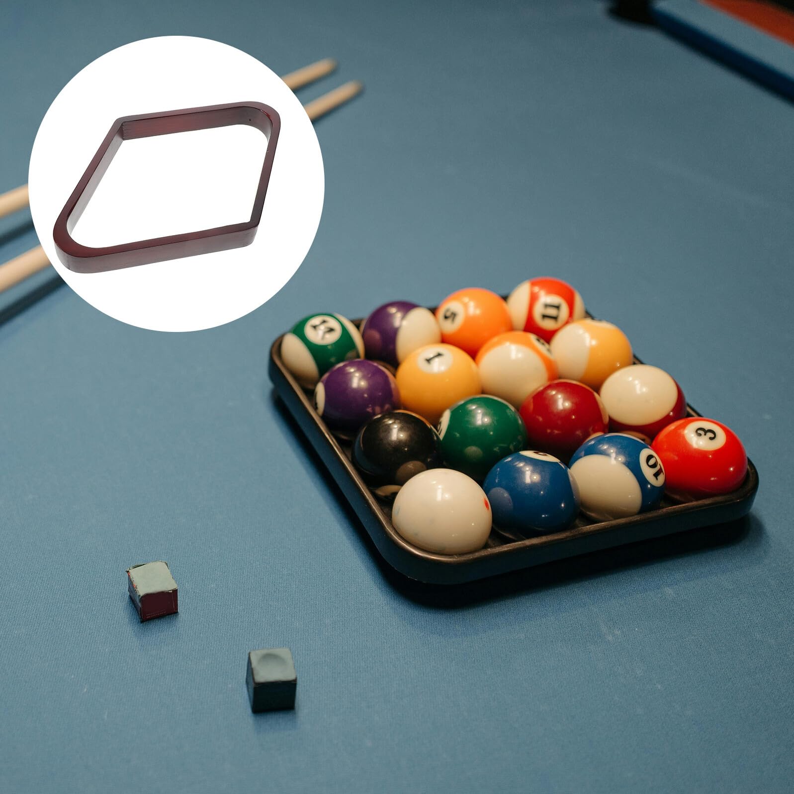 Massives Holz Billard Rhombus Rack Dreieck Gestell für Kugeln Pool Tisch Zubehör Robust Langlebig Vielseitig für Zuhause und Club