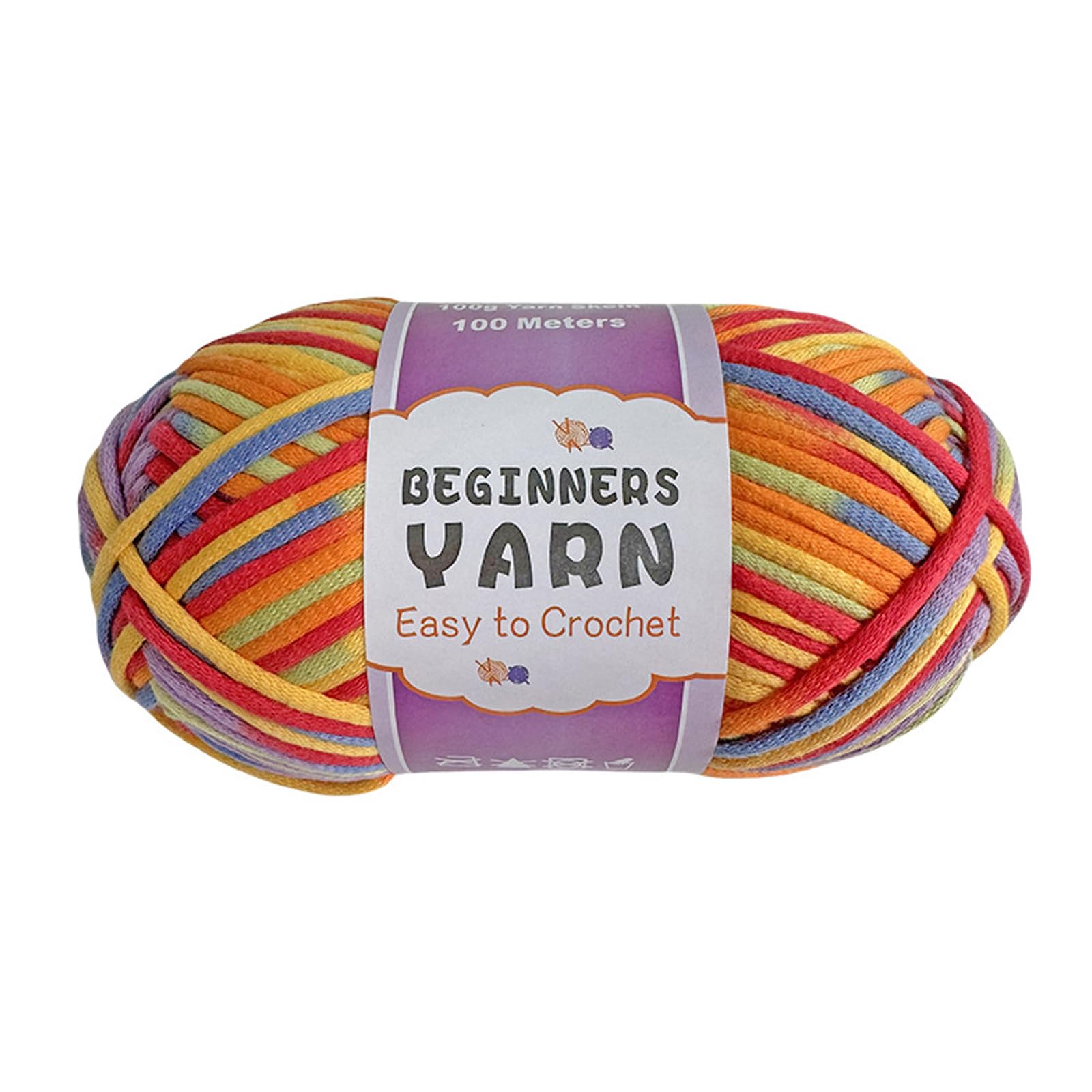 Meiliyizu Hand Knitting Yarn Cotton Yarn 3mm Crochet Multicolor Soft for Scarves Shawls Blankets Hat Cotton Hand Knitting