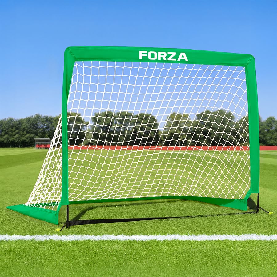 FORZA Square Pop-Up Football Goal [6 Sizes] (Green, 7ft x 5ft, Single Goal)