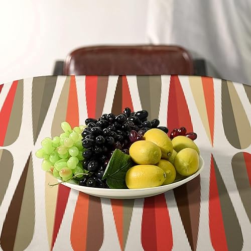 Miniatura 656 de Mantel floral hippie, diseño retro de los años 70, naranja, rosa, azul, floral, bohemio, estampado estético de margaritas, para fiesta, picnic