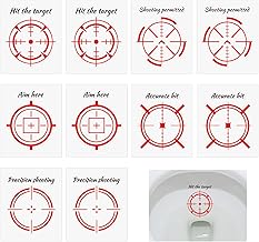 10pcs Toilet Target Stickers, Waterproof Durable Potty Training Stickers Toilet Bowl Aiming Target for Boys Bathroom Urinal & Restroom