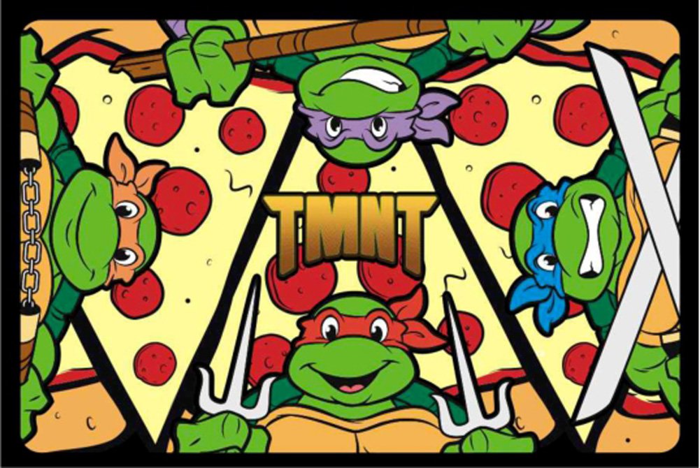 Buckle Down Hundeleine Schmal 1,3 Cm – Design: Classic TMNT Turtle Poses & Pizza
