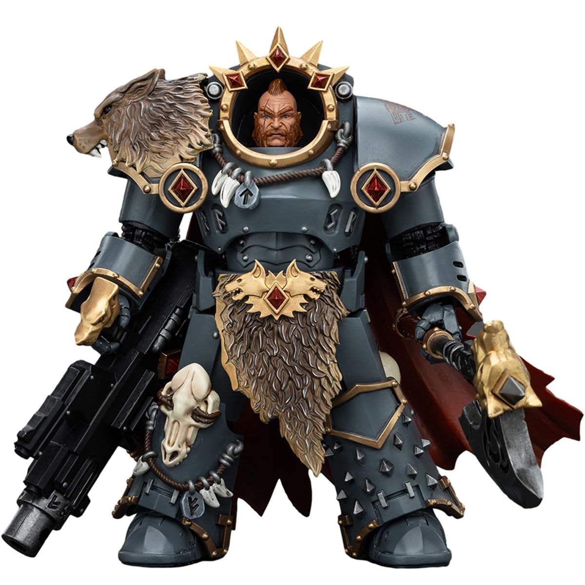 moeglichpower JOYTOY Warhammer The Horus Heresy Action Figure - Space Wolves - Space Wolves - Hvarl Red-Blade - 5.59" Collectible Mecha Model
