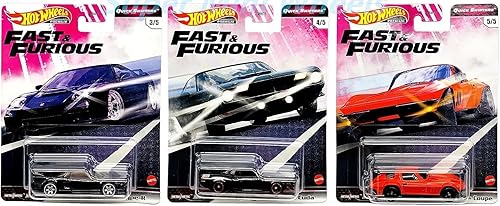 Miniatura 3 de Fast & Furious Quick Shifters - Juego de 5 modelos de autos de juguete coleccionables a escala 1:64 a escala 1:64
