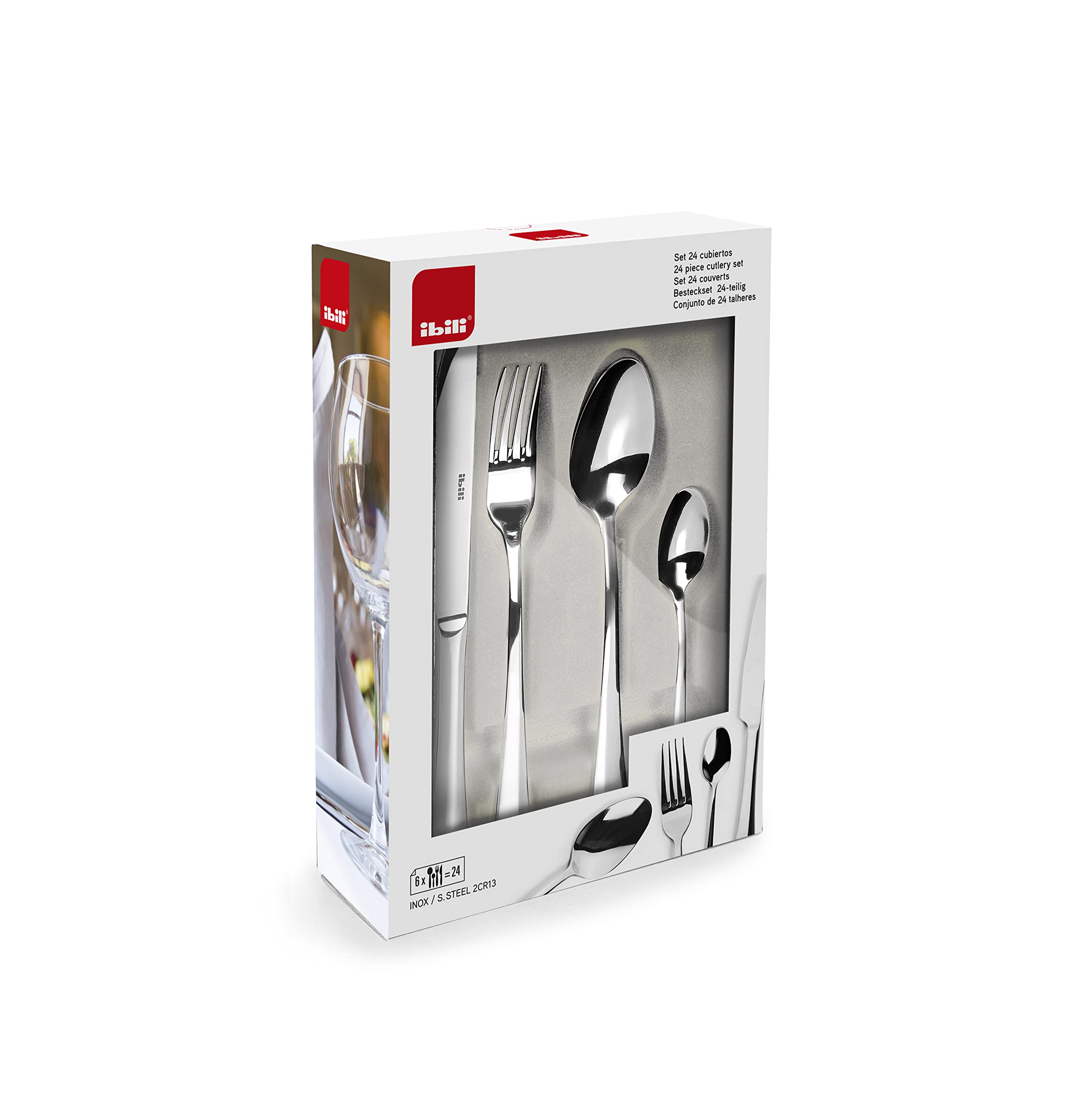 Ibili - 680250 - Ménagére de 24 Couverts en Acier Inoxydable