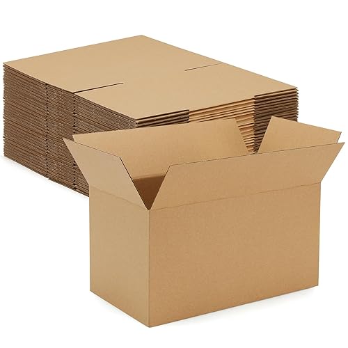 Eupako 11x6x6-Small-Shipping-Boxes-30-Pack-Brown-Corrugated-Box-Mailers, Cardboard Boxes for Packaging Small Business, Mailing