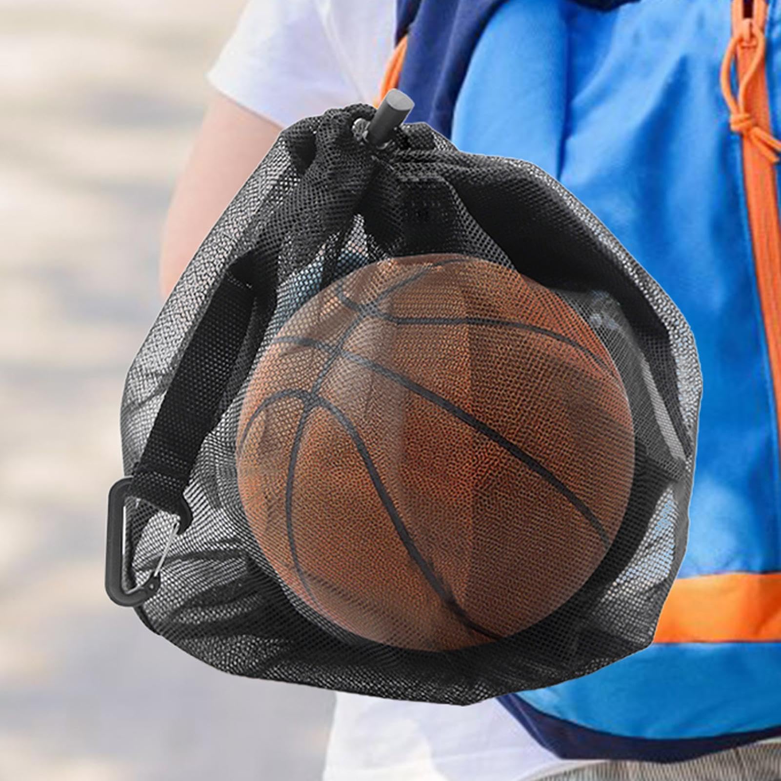 2pcs-Sac Ballon Grand Sac En Maille Filet Pour Sac Filet De Nylon Pliant Rangement Durable Rutilisable