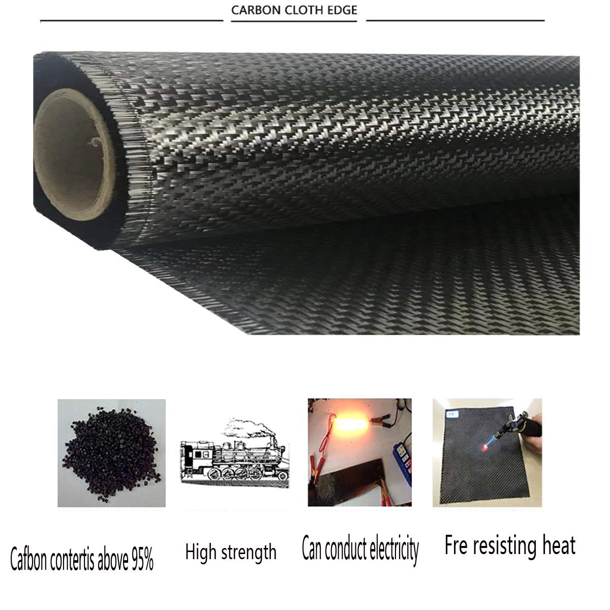 Carbon Fiber Fabrics Cloth Sheet, Carbon Fiber Fab 3K-Carbonfaser-Jacquard-Stoff, tausend Vogelmuster zur Modifizierung des Fahrzeuginnenraums, Surfbrett