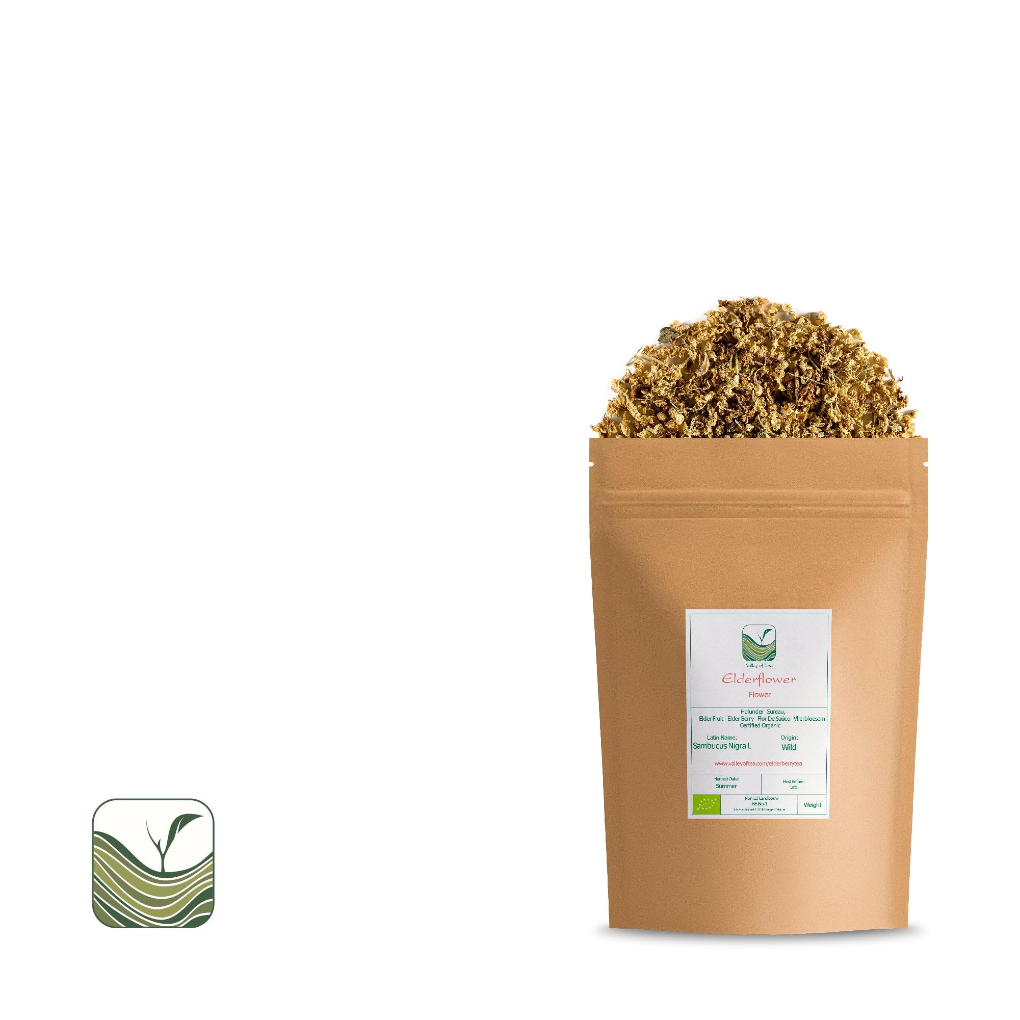 Fiori di Sambuco Essiccati Biologici - Boccioli Sfusi in Foglia | profumo dolce e floreale perfetto in infusione calda o per aromatizzare sciroppi e limonate estive