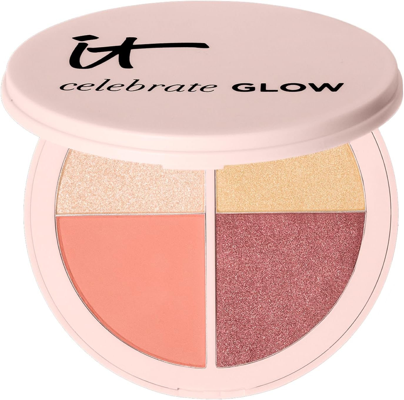 Celebrate Glow Face & Eye Makeup Palette - Multitasking Blush, Highlight & Eyeshadow Palette in Matte, Pearl & Shimmer Shades