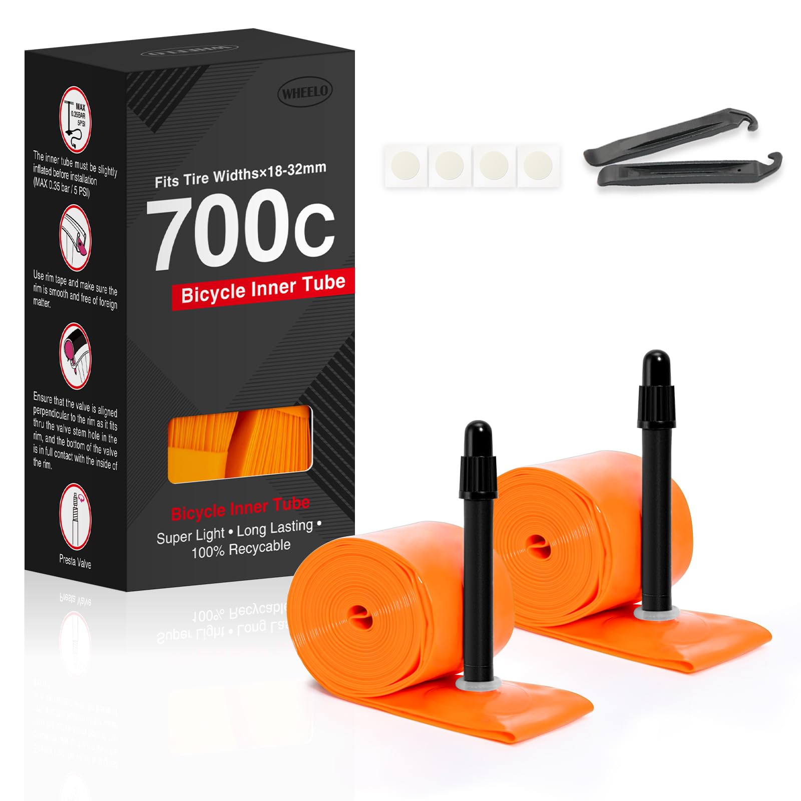 Amazon | 自転車用 TPU チューブ 700C×18-32C 超軽量 35g 折りたたみ式