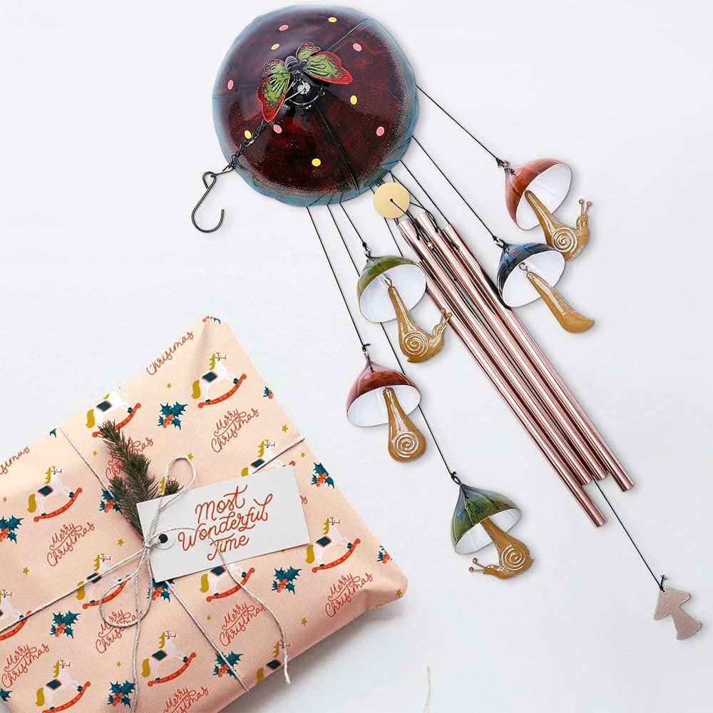 Carillon à Vent Champignon Cottagecore - Décoration Jardin