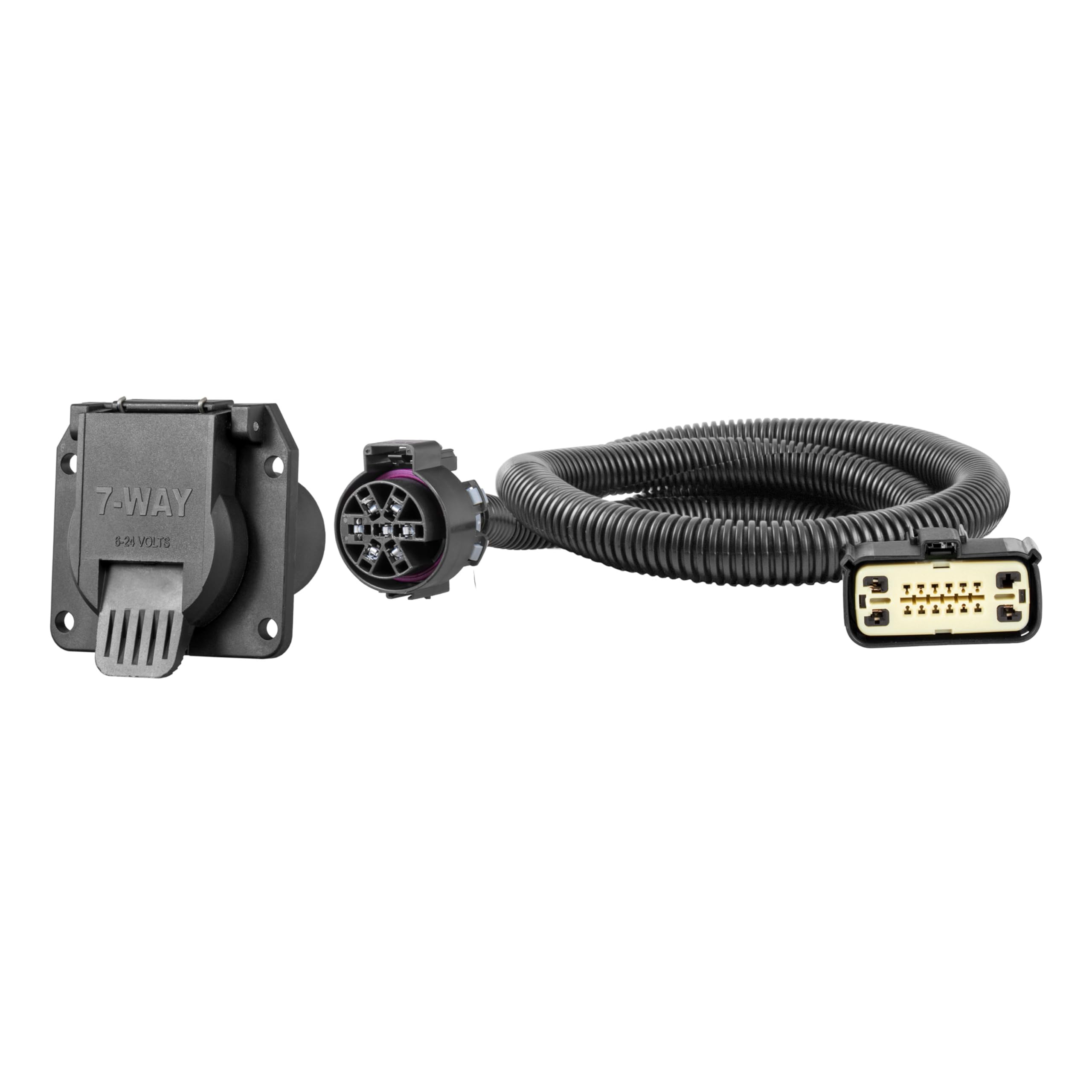 CURT 56537 Vehicle-Side Custom RV Blade 7-Pin Trailer Wiring Harness, Fits Select Buick Enclave, Chevrolet Traverse (Except Limited), GMC Acadia (New Body Style)