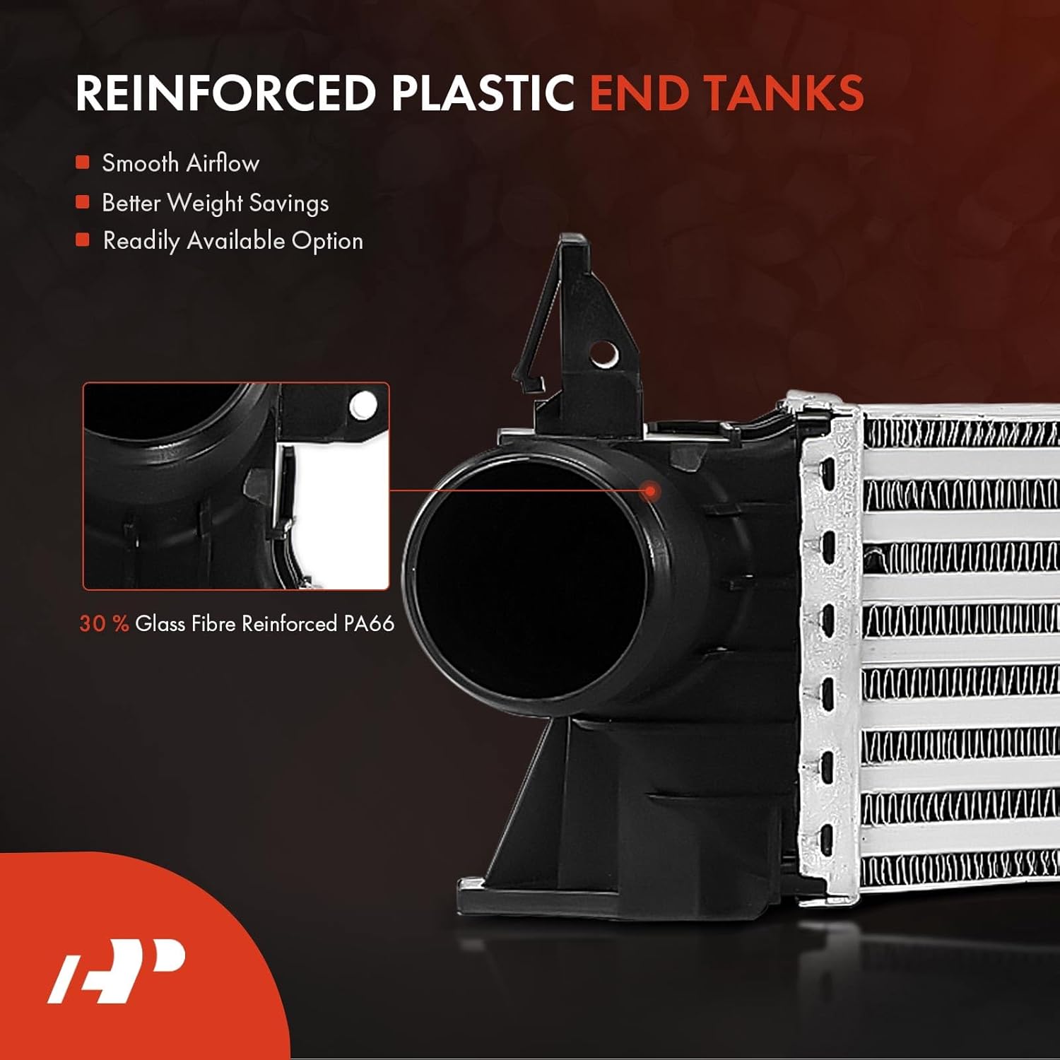 A-Premium Turbo Intercooler Compatible with Ram ProMaster 1500, ProMaster 2500, ProMaster 3500, 2014 2015 2016 2017, 3.0L