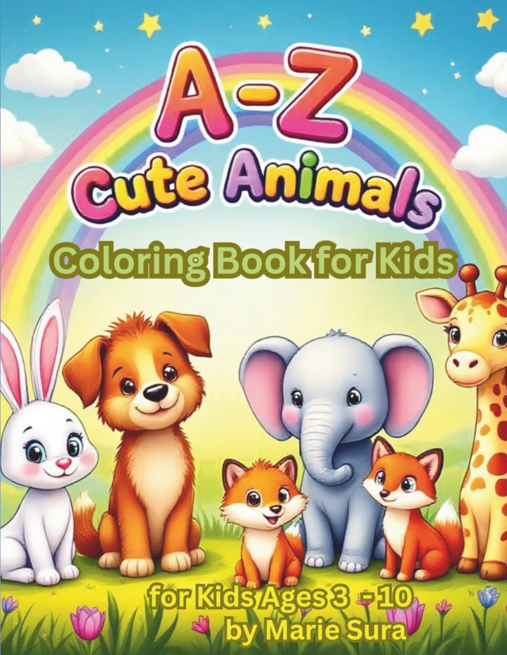 A-Z Cute Animals Coloring Book for Kids