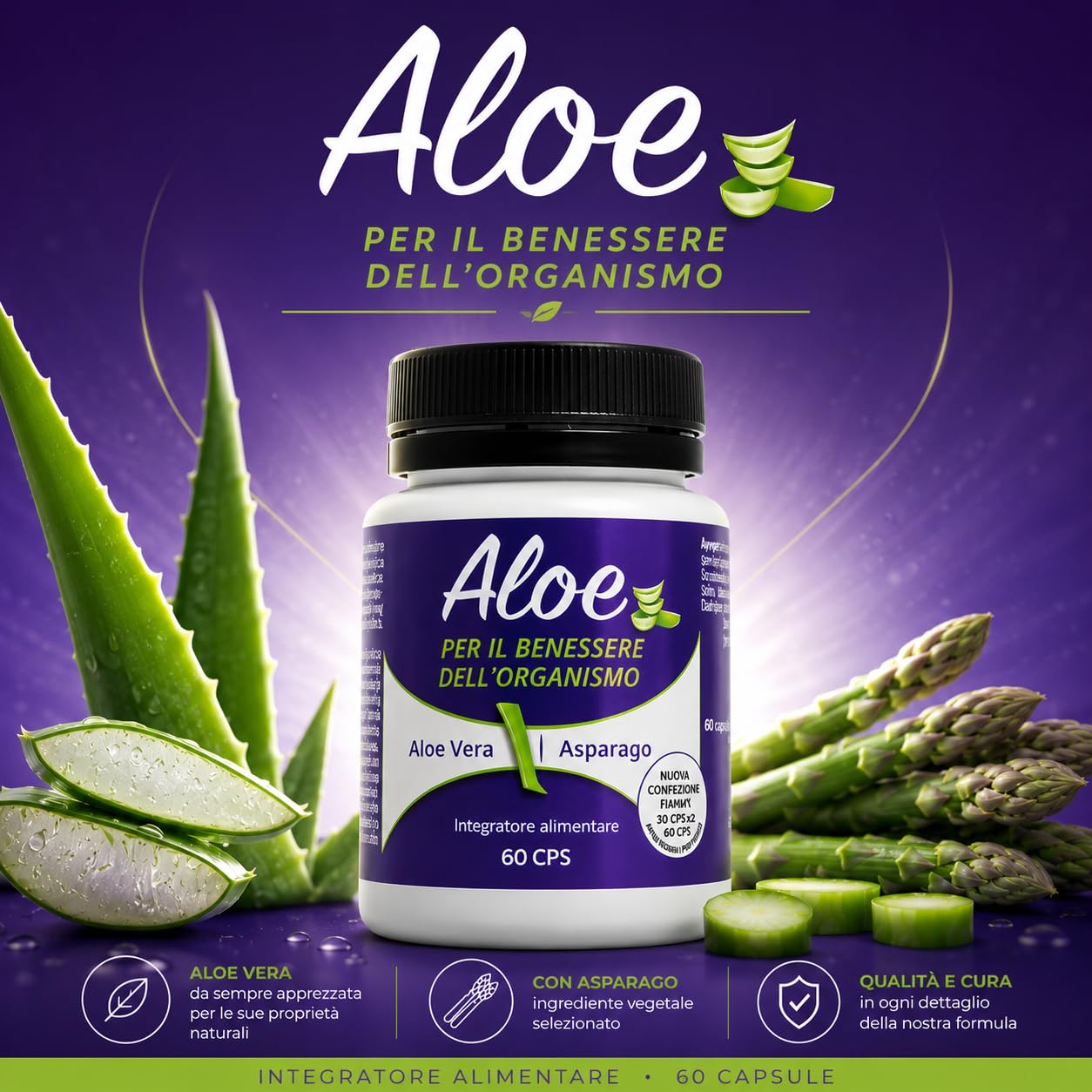 Aloe Viola Integratore Alimentare 120 Compresse | Con Aloe, Fieno Greco, Asparago