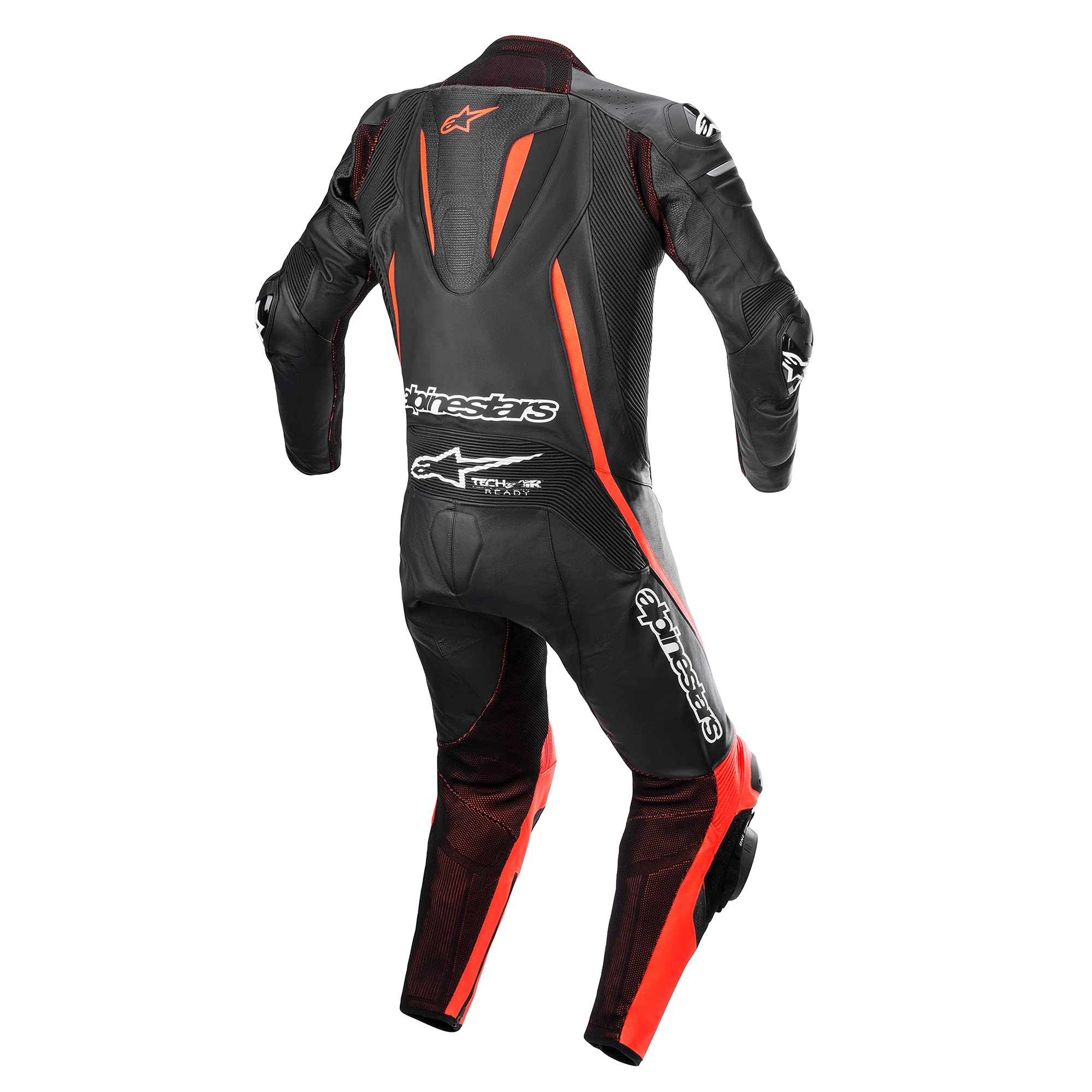 Alpinestars Fusion Leather Suit 1 PC (Black/Red Fluo, 54)