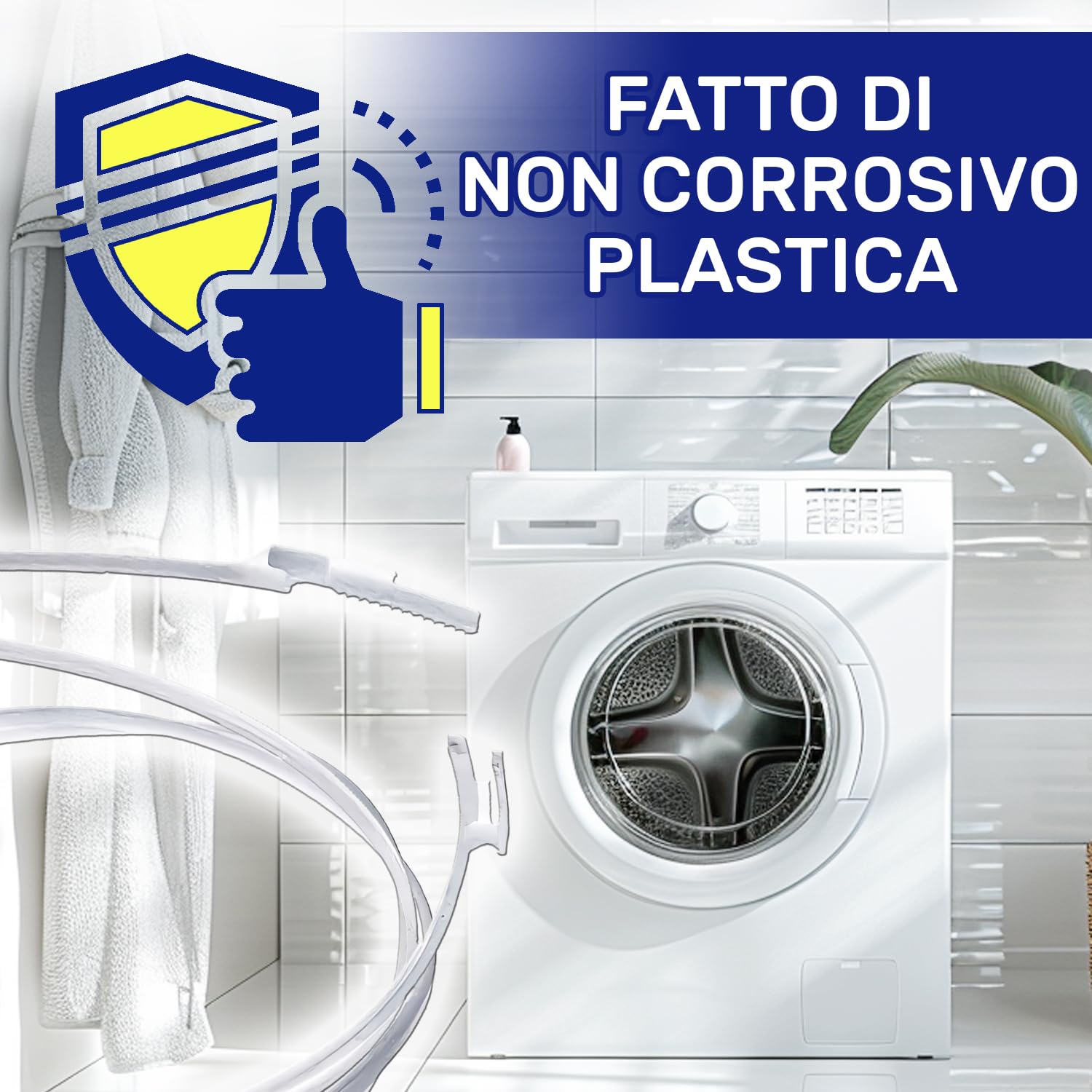 Collana Guarnizione Oblò Per Lavatrice CANDY E HOOVER, Ricambio Compatibile Con Parti Originali 292449-18677 E 41018408. Venduto Da Rivenditore Francese Specialista Dal 1984. - 3