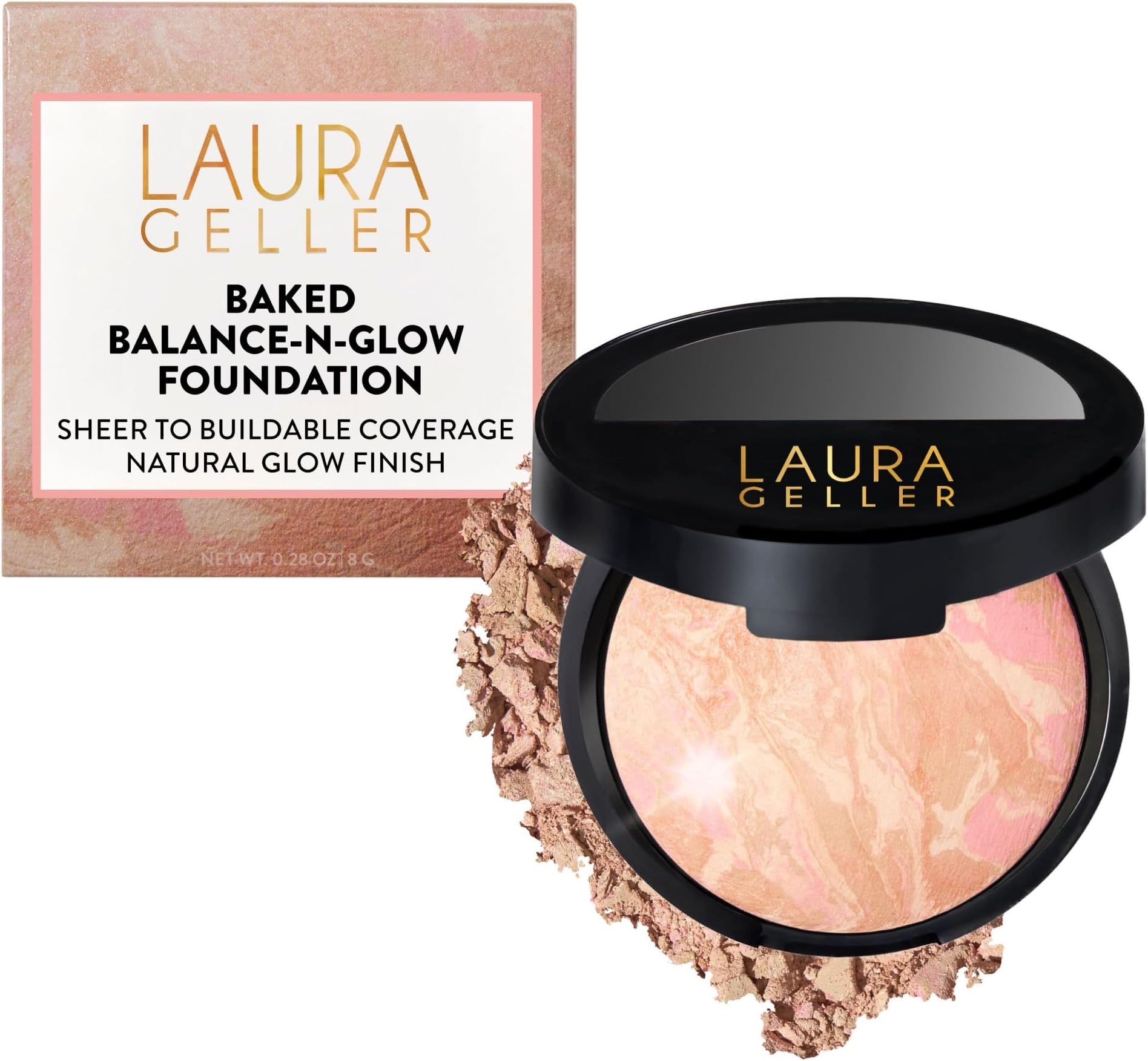 - Baked Balance-N-Glow Illuminating Foundation - Porcelain - Buildable Sheer to Light Coverage - Satin Finish