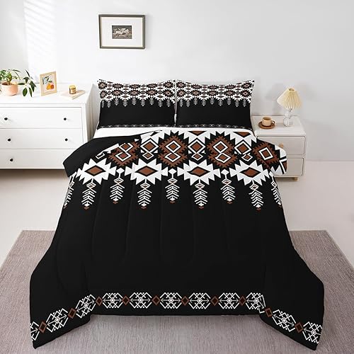 Miniatura 101 de Feelyou - Juego de edredón retro hippie con flores, tamaño King, para niños, con diseño de plantas florales botánicas de los 60 y 70, edredón Multi