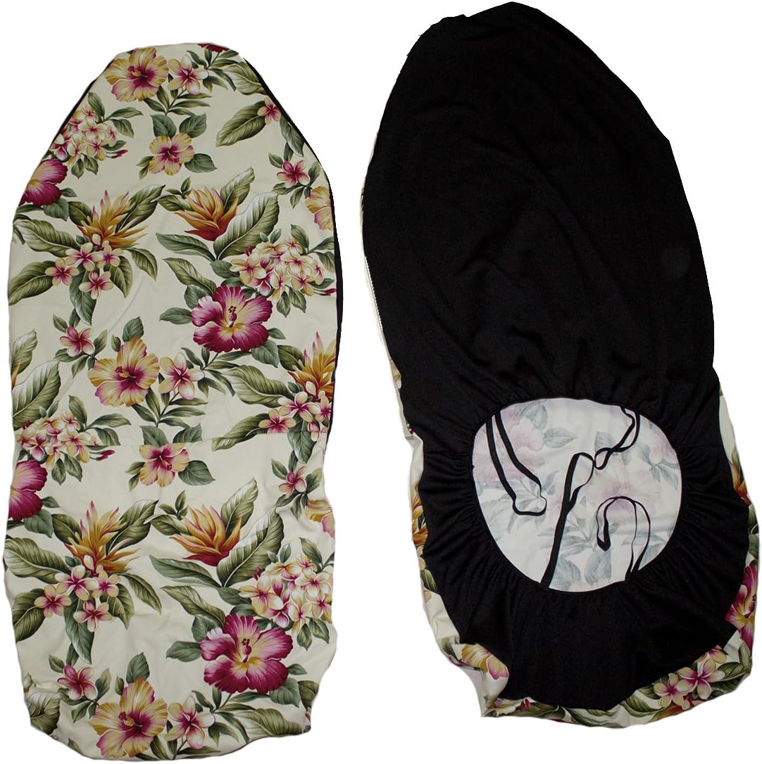 Hawaiian car seat cover, Hibiscus Flower, Set of 2 Front Bucket Seat Covers, Made in Hawaii (Yellow)