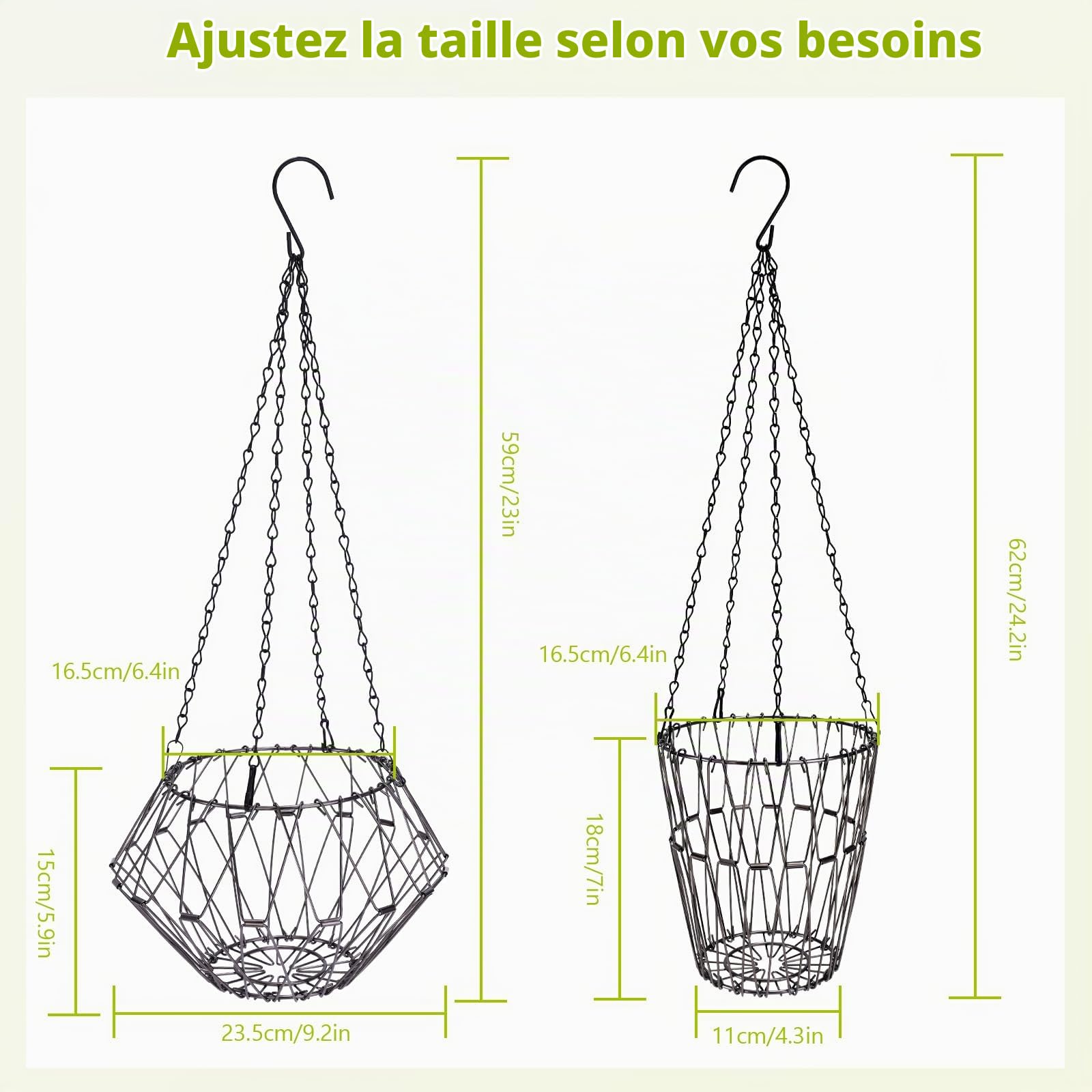 Mangeoires à Poulet, Distributeurs de Nourriture Volailles à Suspendre pour Fruits, Légumes, Panier d'alimentation Pliable pour Canard, Oie, Oiseau, Lapins