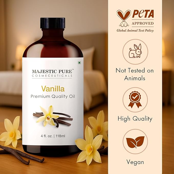 Aceite Esencial de Vainilla Majestic Pure 4 Fl Oz - Puro y Natural miniatura 2