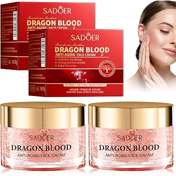 Dragon Blood Cream Pack of 2 Retinol Cream Face Anti-Wrinkle Face Cream Nourishing Rejuvenating Cream Moisturizing Brightening Skin Tone