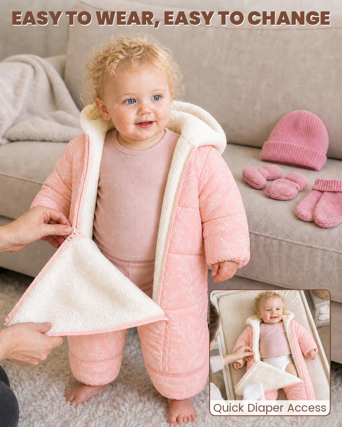 WYTbaby Traje de nieve de invierno para bebé
