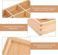 Vista 6 de Hemoton Bandeja de 9 compartimentos para servir plato de partición de 11.81 x 11.81 x 1.96 pulgadas, bandeja multirejilla para ollas calientes