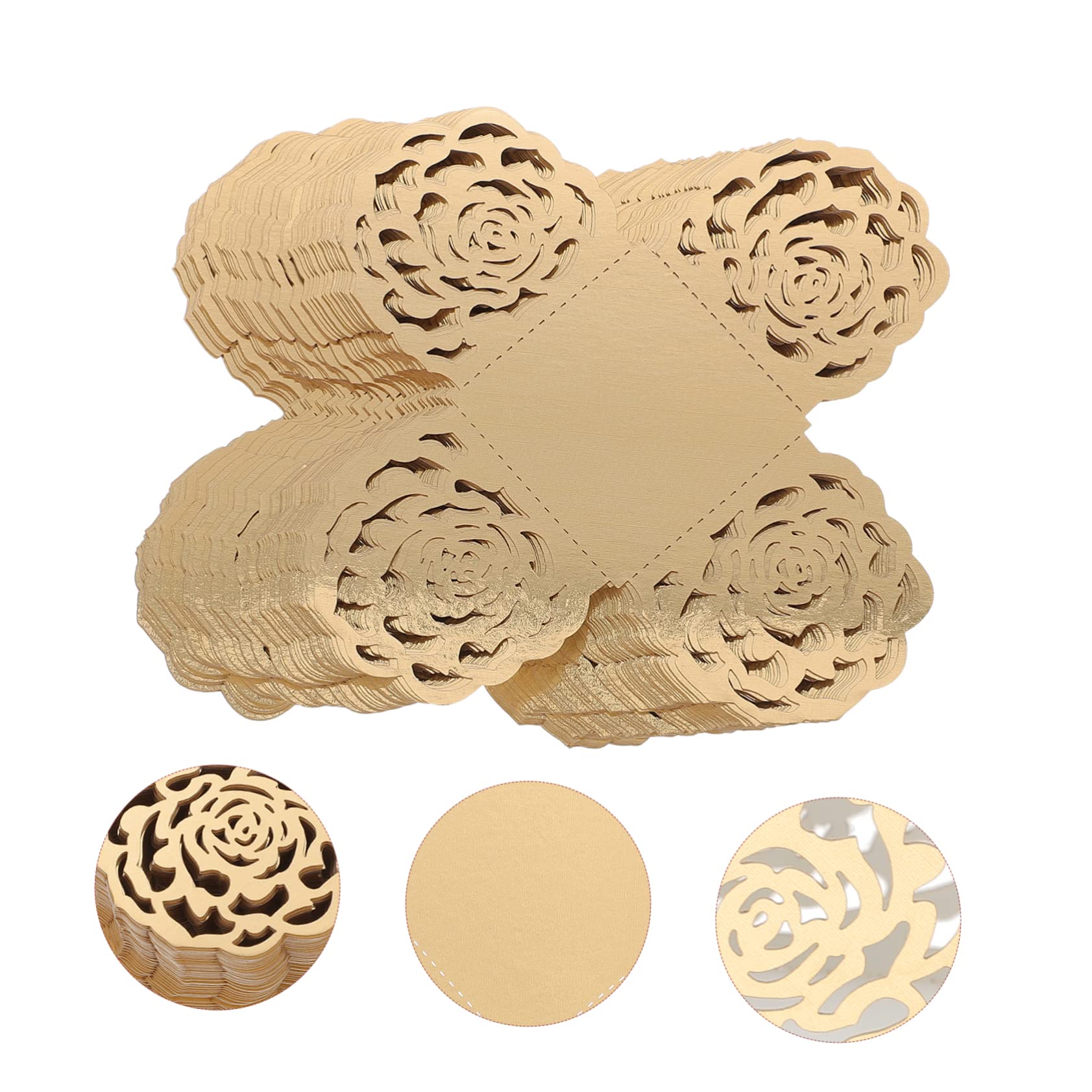 Abaodam 500stücke Schokoladen-Candy Cups Mit Rosenförmigem Design Dekorative Muffin-Wrappers Für Hochzeiten Und Partys Leicht Und Praktisch Für Gastgeschenke Und