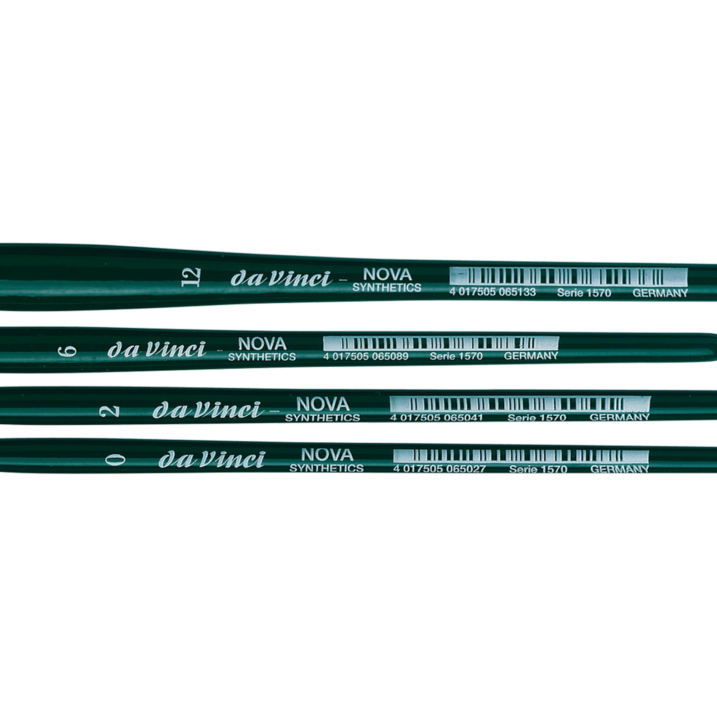 da Vinci Set di pennelli Sintetici Serie 4219, setola, Verde/Blu/Nero, 30 x 30 x 30 cm