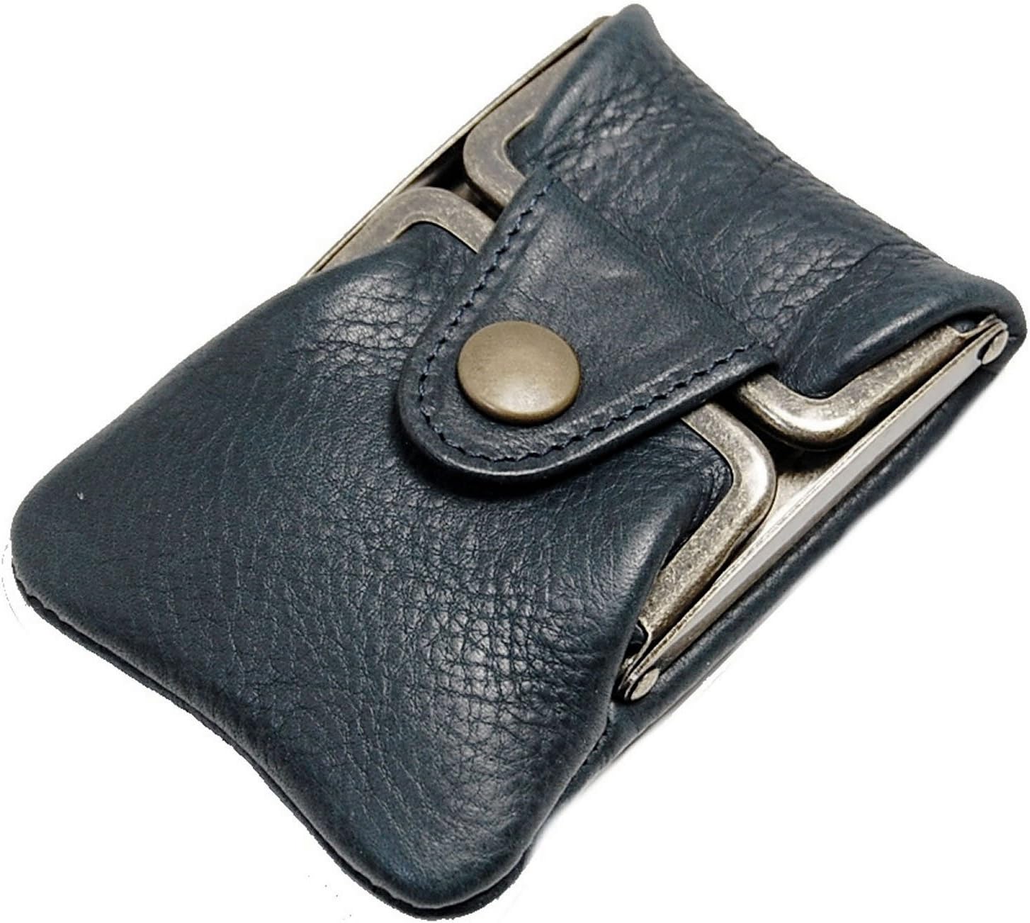 Masago Men's Made in Japan Minerva Box Leather coin purse M-601 Brown