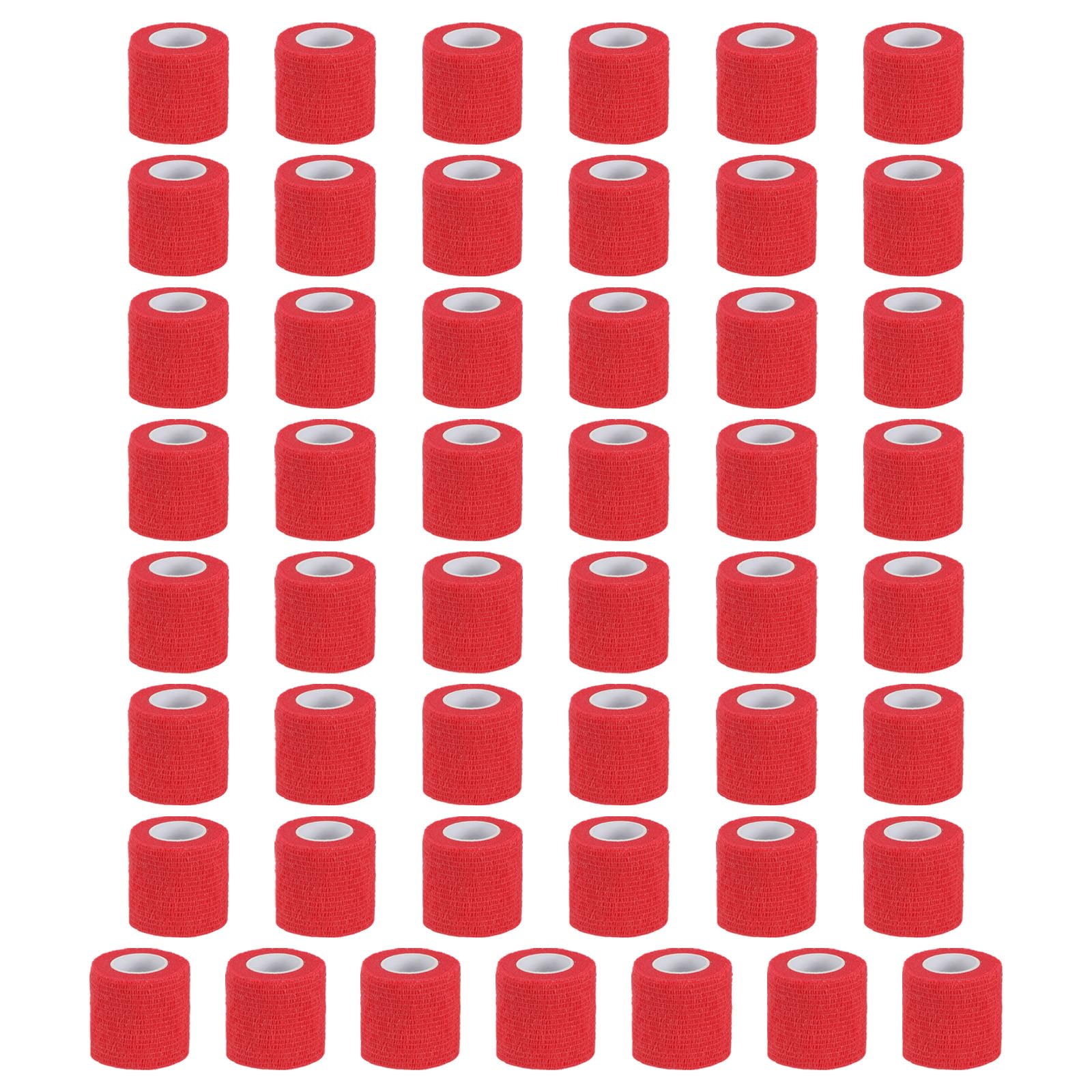 PATIKIL Benda Autoadesiva 177" x 2", 50 Pezzi Benda Elastica Autoaderente Traspirante Per Sport Polso Caviglia Nastro Atletico, Rosso