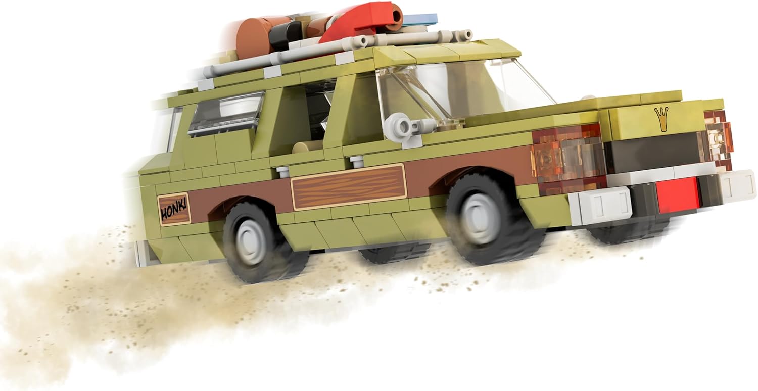 Brick Loot ​​Wagon Queen Truckster Toy Building Block Set – 312 Pieces, Compatible with Major Brands, Includes Roof Luggage & Wood Paneling, Creative Play for Kids & Adults, Ages 6+ image 8 of 9 B0CDM8Y7RB