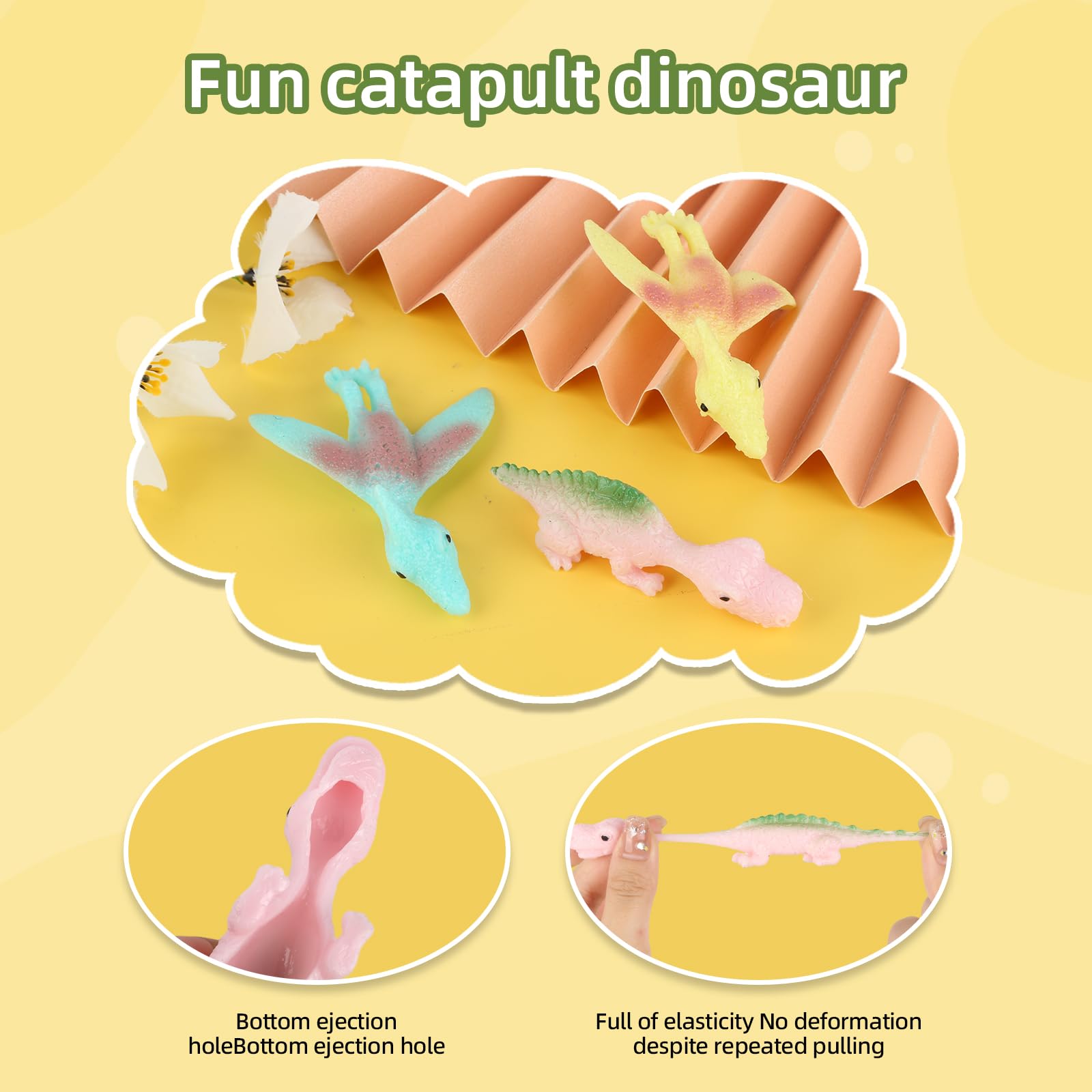 Jojofuny 10 Dinosaurios Voladores Elásticos – Tirachinas De Dedo De Goma Para Juegos Al Aire Libre, Divertidos Animales De Parodia Para Fiestas