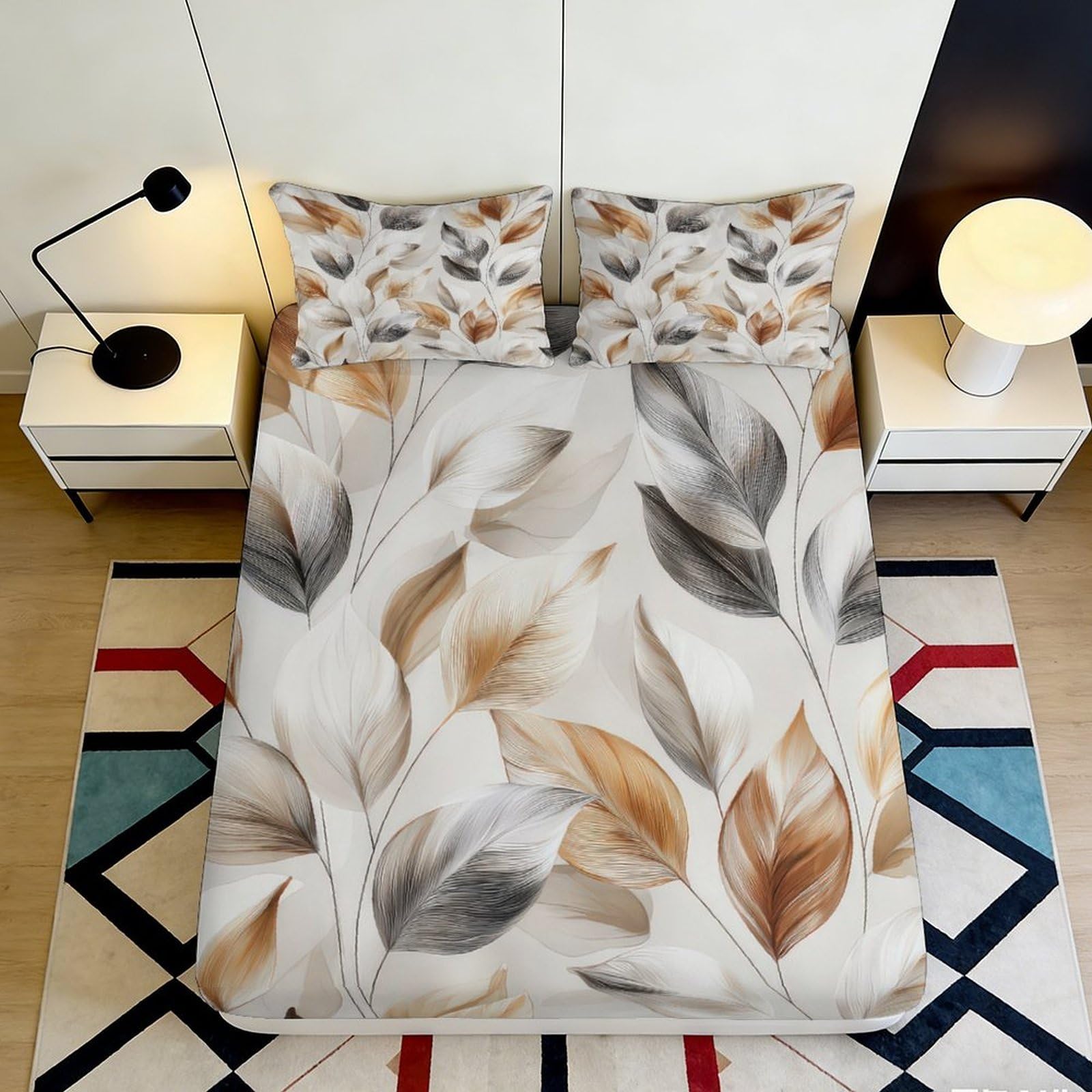3D Printed Spider Fitted Sheet Microfiber Deep Pocket Bedroom Non-Slip Spider Mattress Fitted Cover Washable for Adults Teens 180x200x25cm