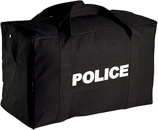 Rothco Canvas Large Police Logo Gear Bag, Black