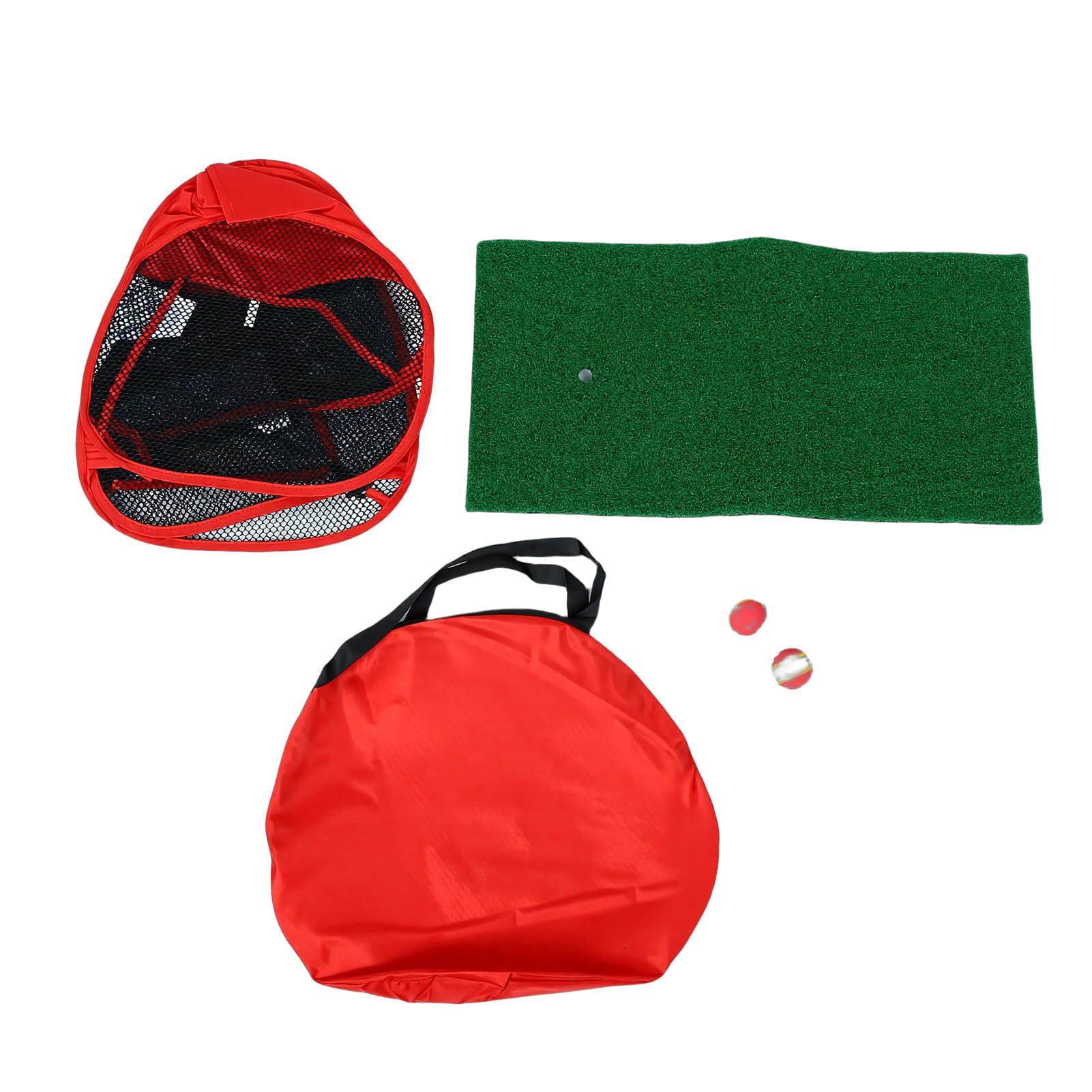 Red de Astillado de Golf, Red de Astillado Plegable con Tapete de Césped, Bolas, Perno Prisionero y Bolsa de Transporte para Entrenamiento para Práctica de Entrenamiento de