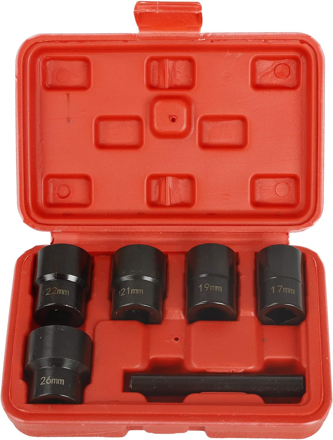 6PCS 1/2" Twist Socket Set Drive Deep Spindle Axle Nut Socket Set Lug