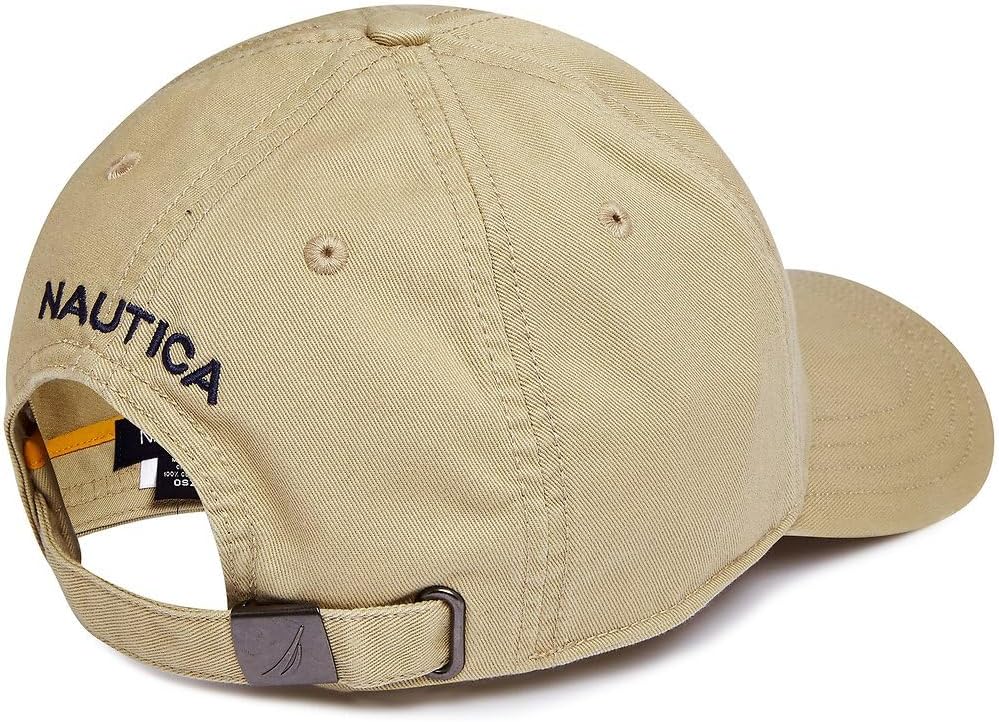 Nautica Mens Classic Logo Adjustable Baseball-Cap Hat Baseball caps, Khaki (Beige), One Size US - Image 2