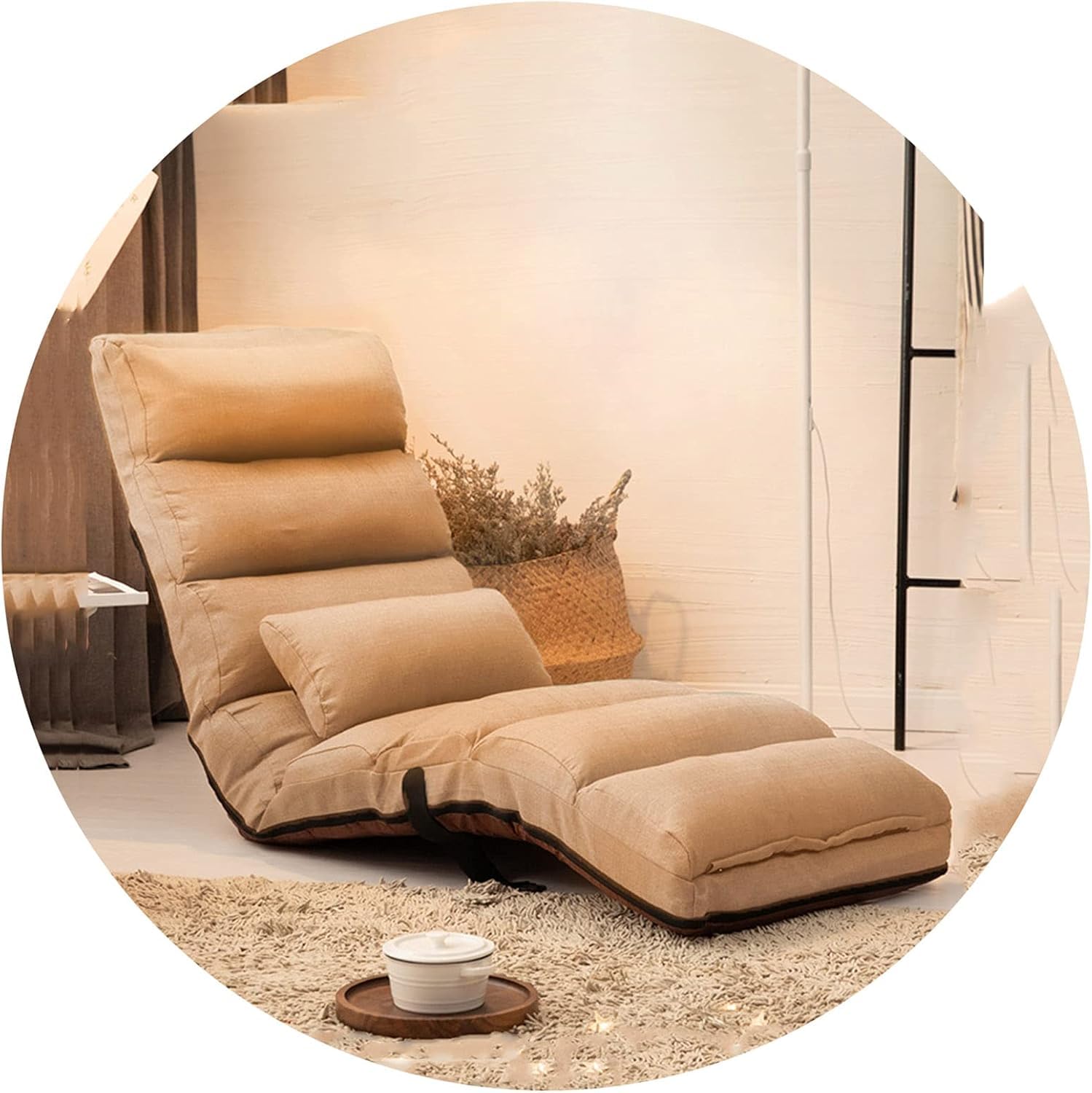 Fauteuil de salon pliable pour sessions de jeu et détente sur terrasse ou balcon
