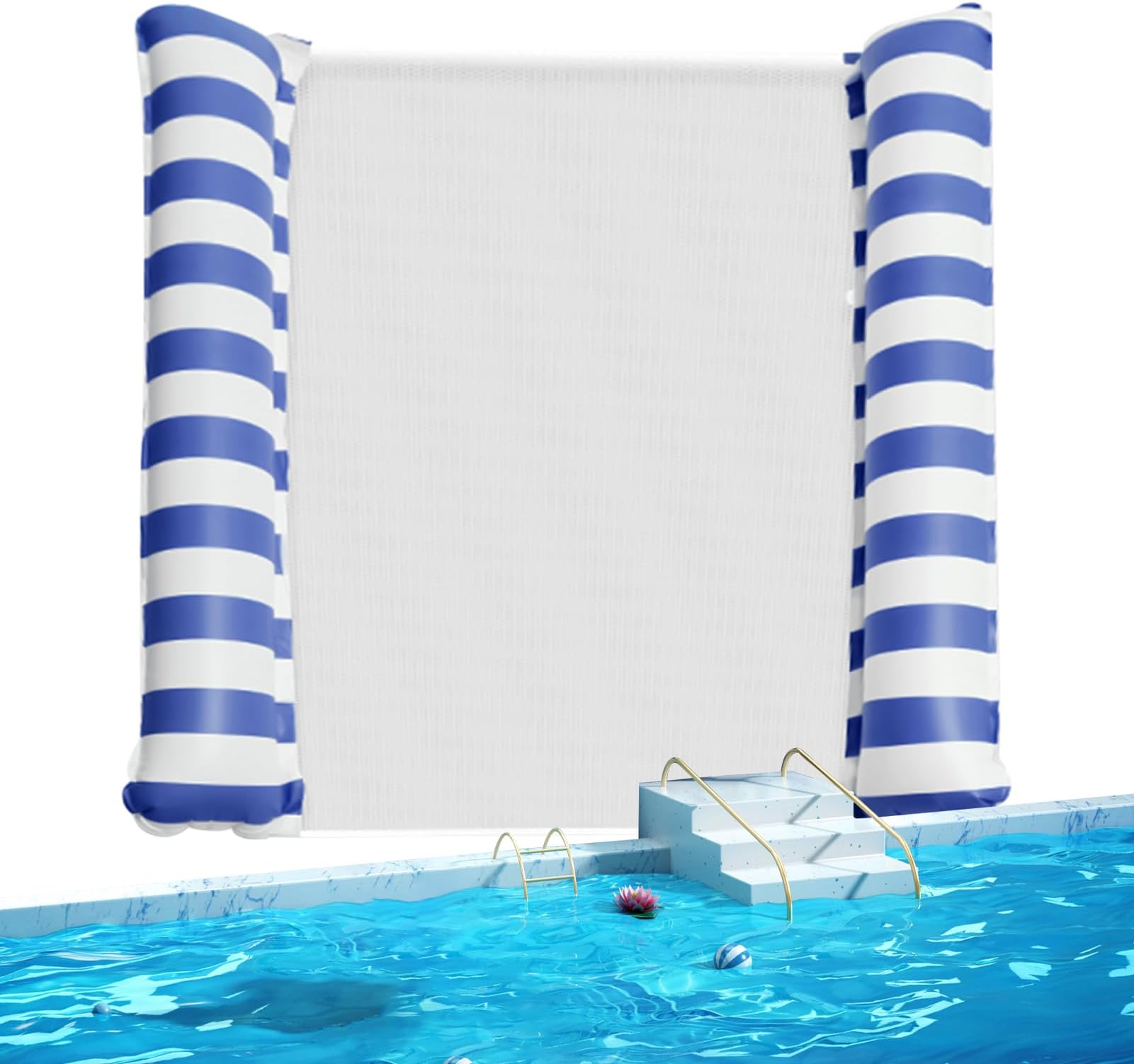 Amamock Pool - Water Hammock Bed, Floating Tanning Bed | Lake and Pool, Double Float Chair for Swimming, Beach and Outdoor Fun, Comfortable Floating Beds for Men