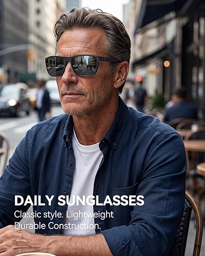 Miniatura 5 de Gafas de sol polarizadas para hombre, anteojos de sol polarizados con protección UV, lentes de sol ligeras para conducir, pescar, jugar al golf