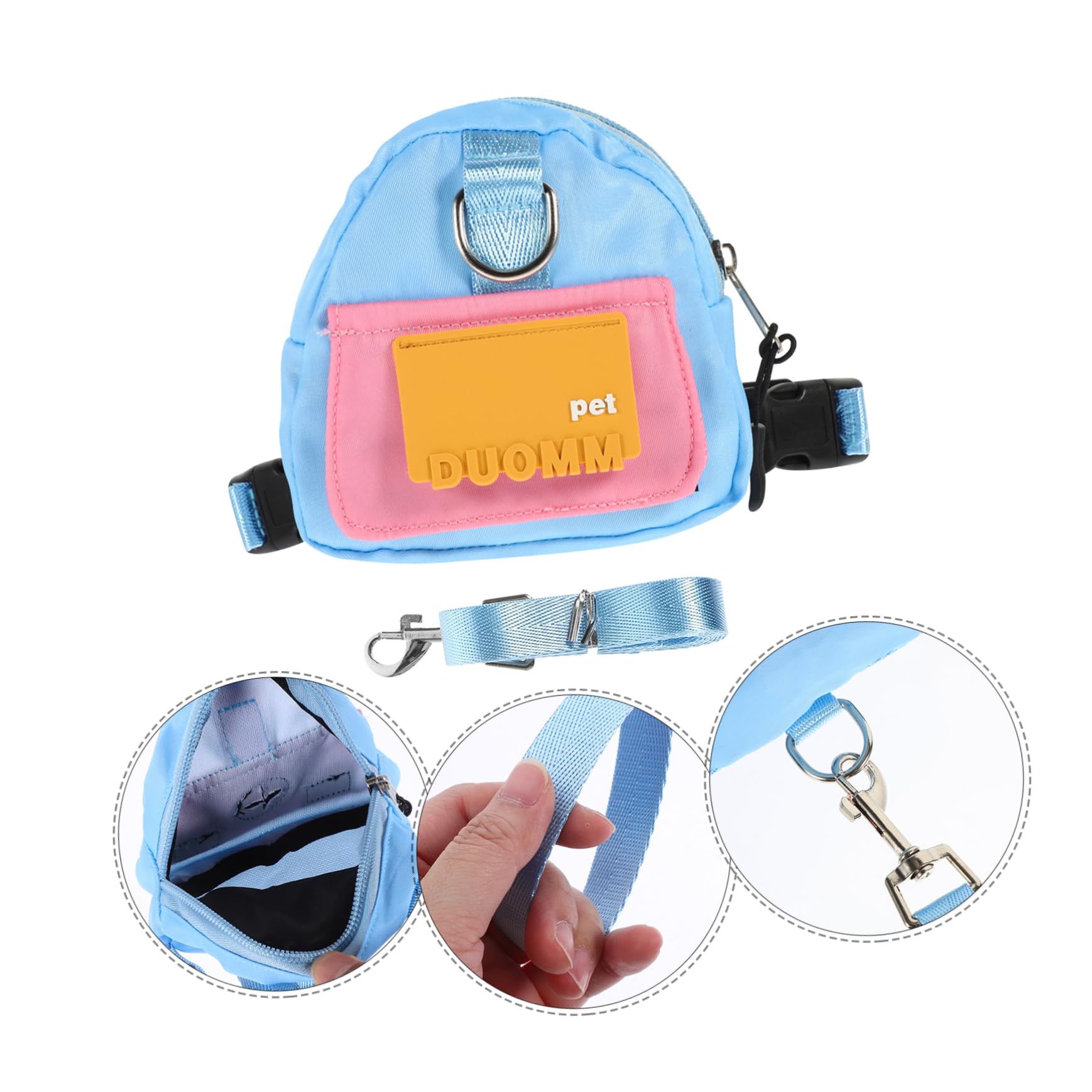 PEPLAYTAL 1Set Dog Backpack Harness for Pets Self Carrier Backpack with Dog Waste Bag Dispenser Durable for Hiking and Daily Walks for Puppies and Dogs