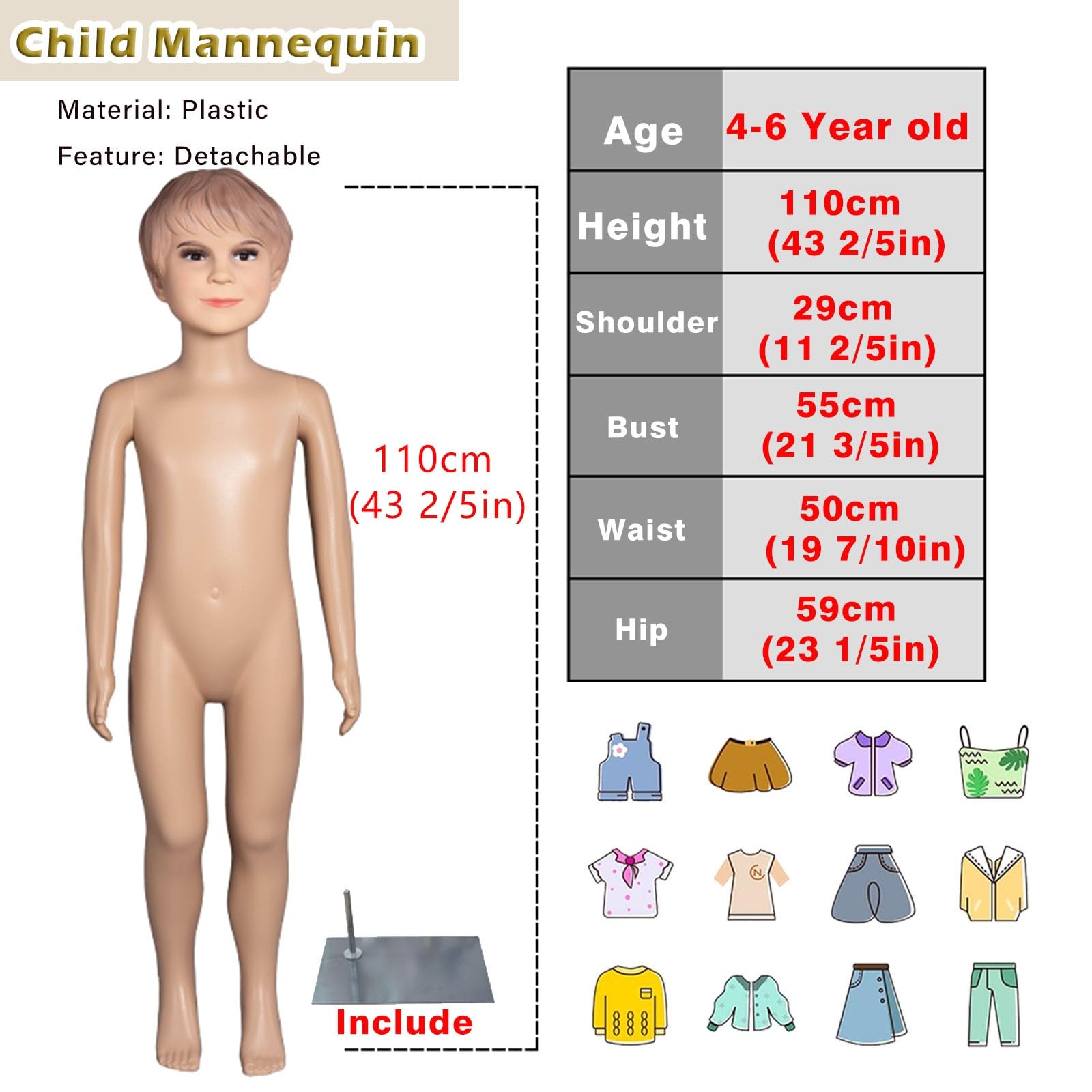 Amazon.co.jp: 子供マネキン トルソー マネキン 2パック マネキン
