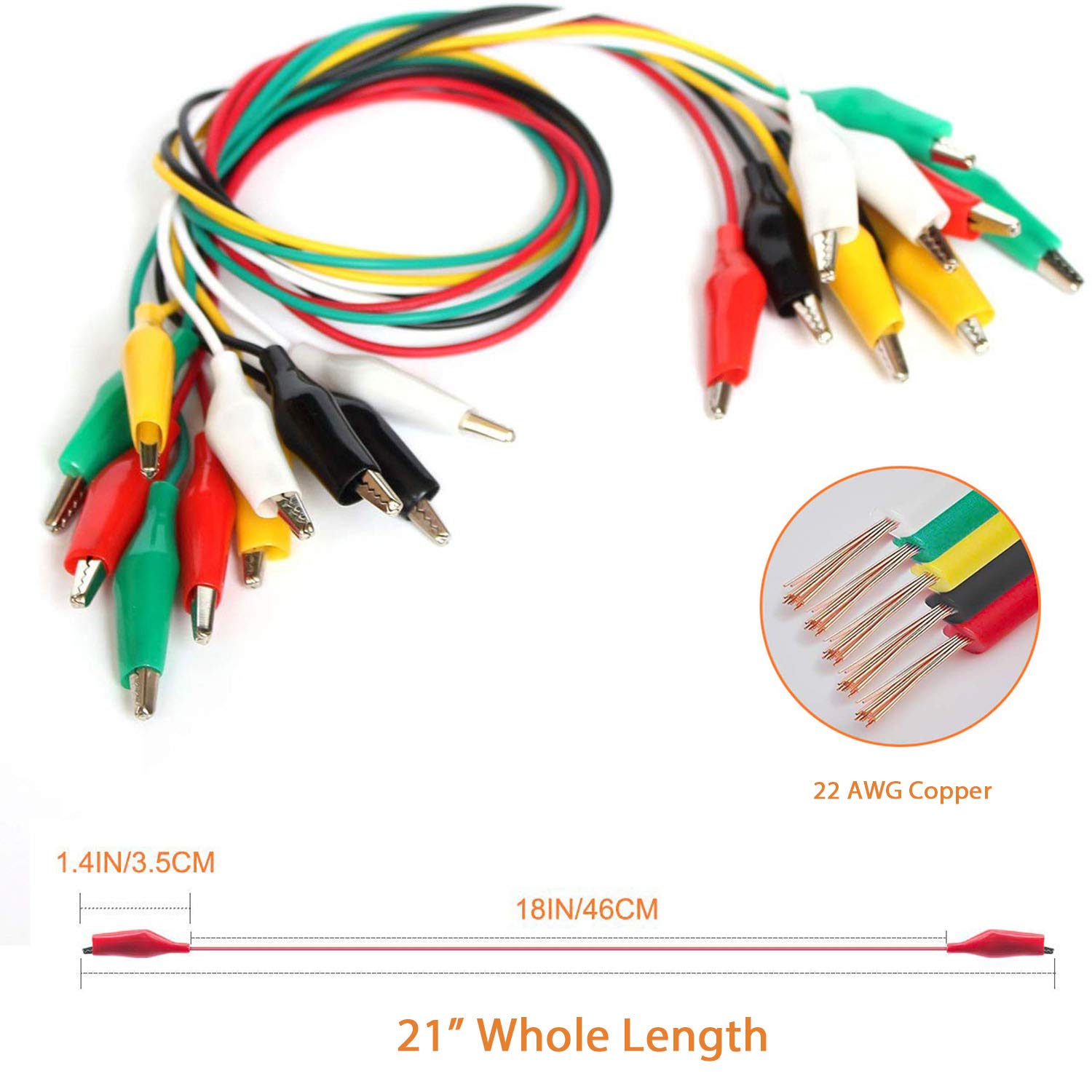 Best Cyber Deals 🔥 KAIWEETS 30PCS Alligator Clips with Wires Test Leads Set Soldered Current Probe Wires for Circuit Connection/Electrical Testing, Suitable for Experiments/Fluke/AstroAI/Etekcity/Crenova (30 PCS)