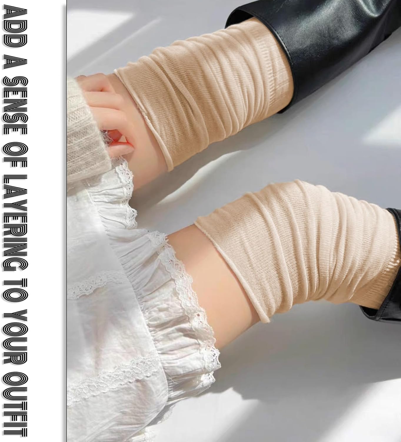 Over Knee High Boot Socks - Slouch Top Over Knee Knit Fashion Thigh Sock for Women - Image 8