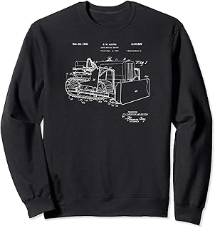 Vintage Patent Print 1938 Bulldozer Crawler Gift Sweatshirt - Buy now